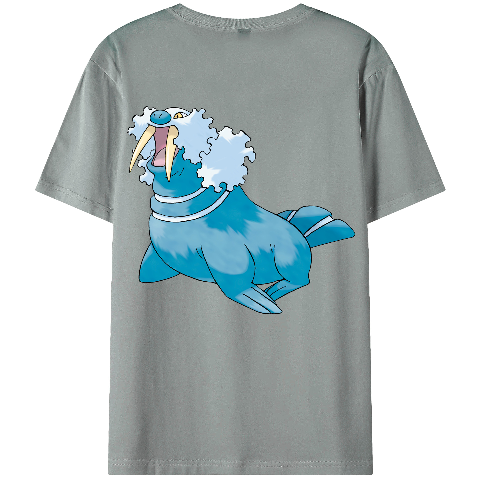 （画像用） ポケットモンスター Pokémon 綿100％ メンズ半袖Tシャツ（バックプリント） 通気性